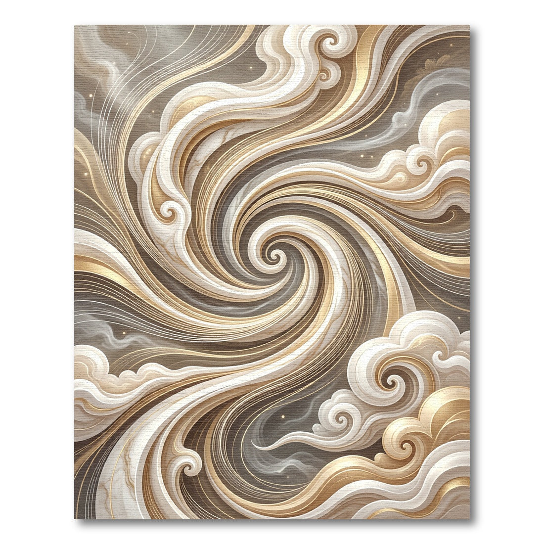 Swirling Marble Gold Cloud Abstract Rug