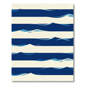 Coastal Blue Wave Stripe Rug