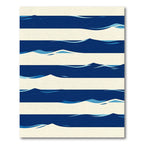 Coastal Blue Wave Stripe Rug