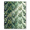 Verdant Foliage Vertical Botanical Stripes Rug