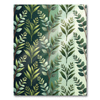 Verdant Foliage Vertical Botanical Stripes Rug