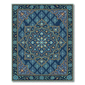 Deep Blue Floral Medallion Artistry Rug