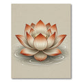 Elegant Copper Lotus Zen Bloom Rug