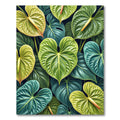 Lush Tropical Anthurium Leaf Botanical Art Rug