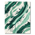 Deep Emerald Swirl Paint Splatter Rug