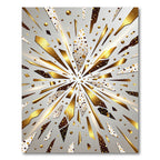 Golden Exploding Fragments Geometric Rug
