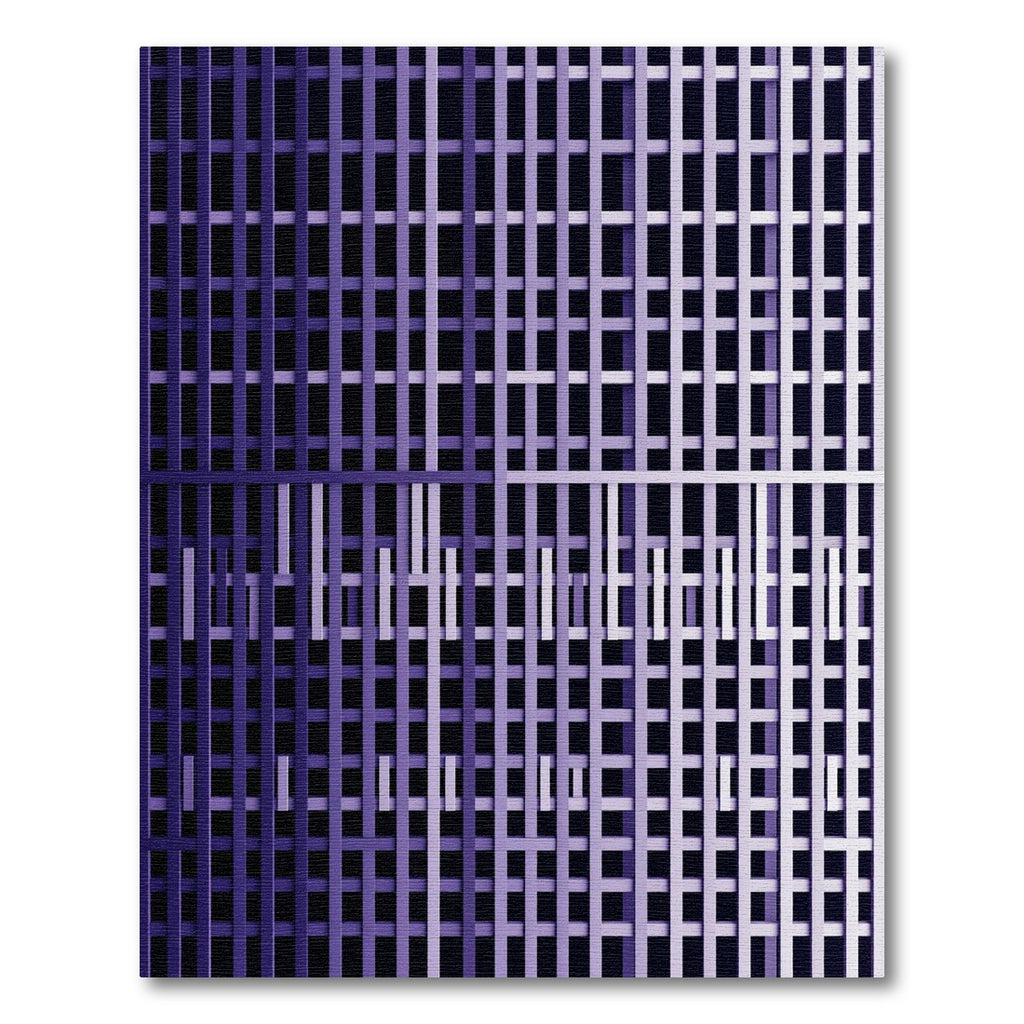 Deep Purple Intersecting Lines Rug
