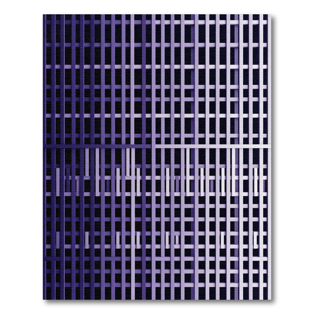 Deep Purple Intersecting Lines Rug