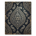 Ornate Gold Paisley Tear Drop Rug