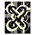 Monochromatic Bold Geometric Interlocking Loops Rug