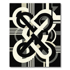 Monochromatic Bold Geometric Interlocking Loops Rug