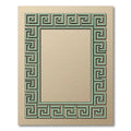 Green Geometric Greek Key Frame Rug