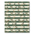 Sage Green Botanical Striped Rug