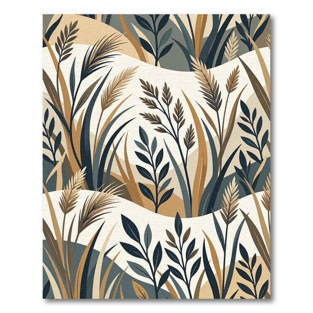 Earthy Tones Grassland Abstract Rug
