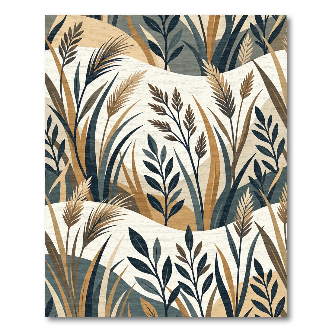 Earthy Tones Grassland Abstract Rug