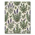 Botanical Lavender Sprig Cream Meadow Rug
