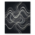 Monochromatic Abstract Wave Symphony Rug