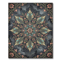 Ethereal Sage and Peach Floral Mandala Rug