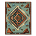 Southwestern Aztec Diamond Earthy Area Rug