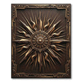 Gilded Bronze Radiant Sun Celestial Medallion Rug