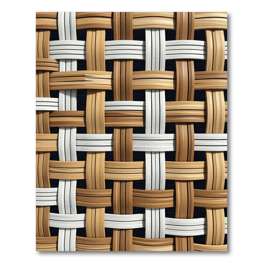 Natural Woven Wood Texture Rug