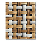 Natural Woven Wood Texture Rug