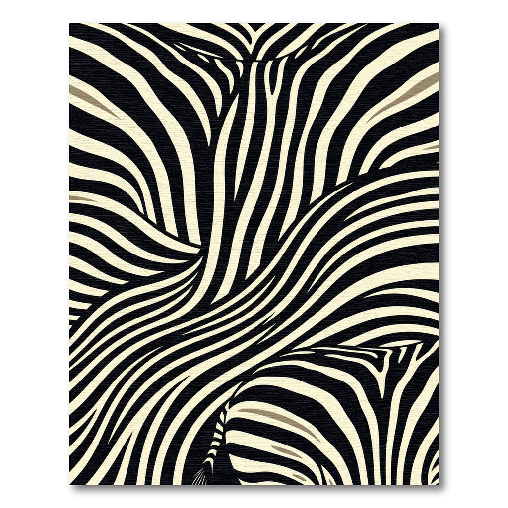 Modern Black White Zebra Stripes Rug