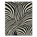 Modern Black White Zebra Stripes Rug
