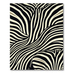 Modern Black White Zebra Stripes Rug