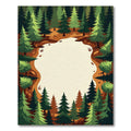 Evergreen Forest Clearing Illustration Rug