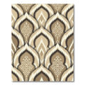 Neutral Earth Tone Ikat Medallion Rug