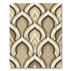 Neutral Earth Tone Ikat Medallion Rug