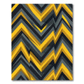 Yellow Gray Jagged Chevron Rug