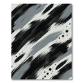 Monochrome Abstract Diagonal Brushstroke Art Rug