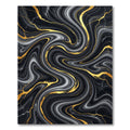 Black and White Liquid Gold Marble Rug