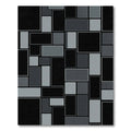 Monochrome Geometric Composition Rectangles Rug