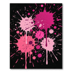 Vibrant Hot Pink Liquid Splash Rug
