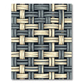 Textured Weave Beige Gray Pattern Rug