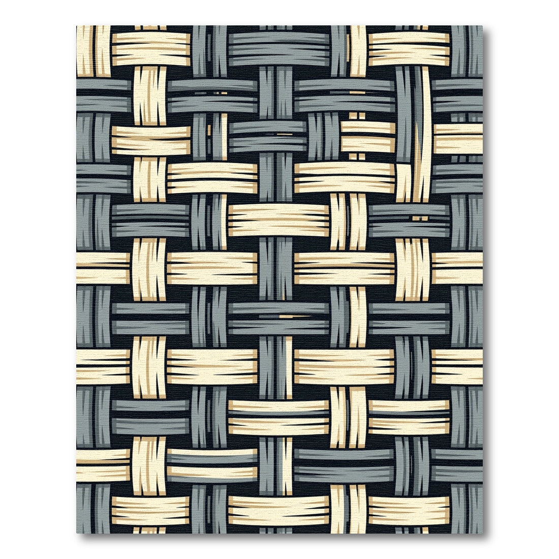 Textured Weave Beige Gray Pattern Rug
