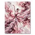 Dreamy Pink Watercolor Ballet Dancer Rug