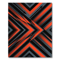 Bold Orange and Black Angular Geometry Rug