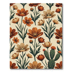 Terra Cotta Floral Desert Bloom Rug