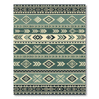 Sage Green Southwestern Geometric Stripe Rug