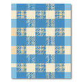 Blue and Cream Gingham Check Grid Rug