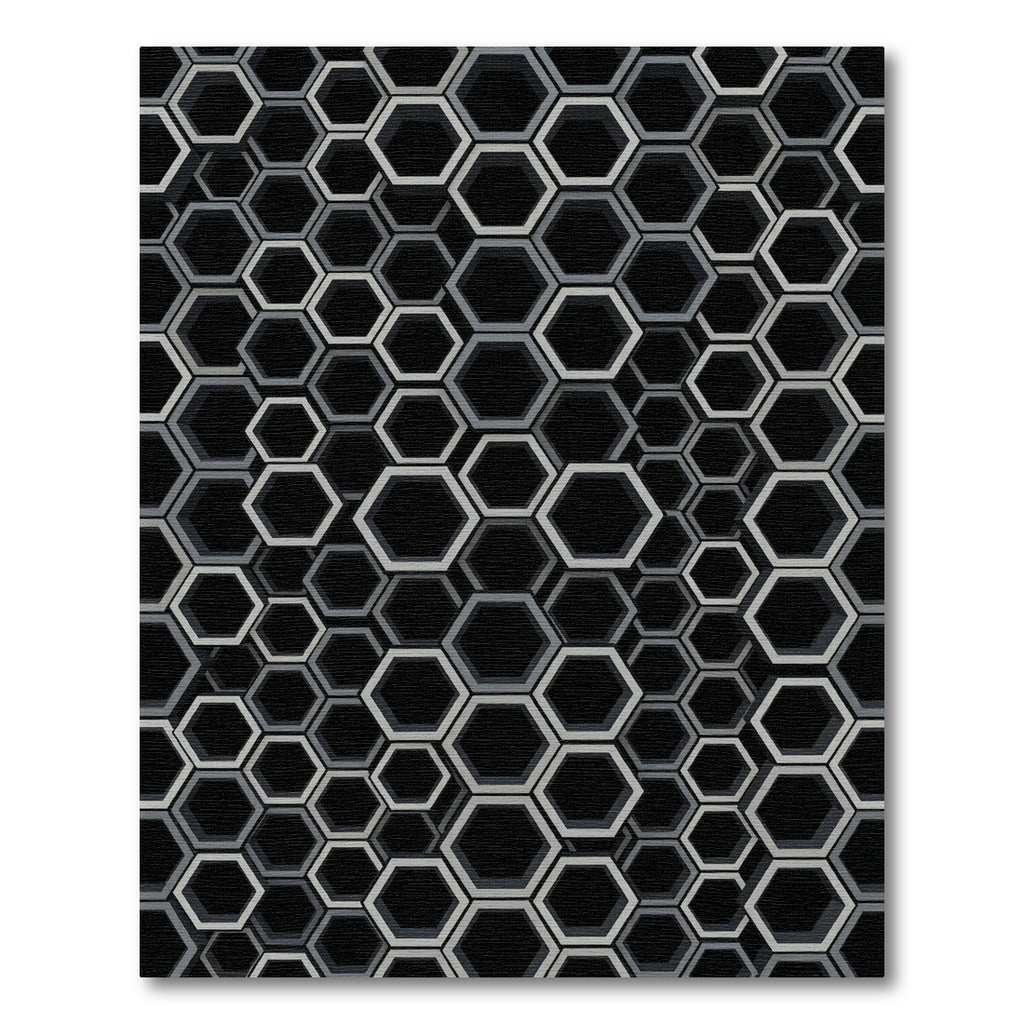 Monochromatic Hexagon Cluster Texture Rug