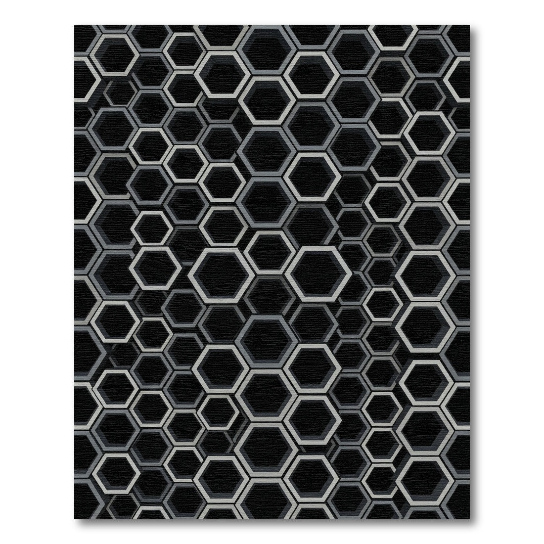 Monochromatic Hexagon Cluster Texture Rug