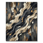 Rustic Wood Grain Abstract Swirl Rug