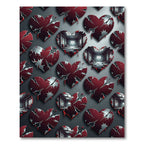 Cracked Crimson Heart Industrial Room Rug