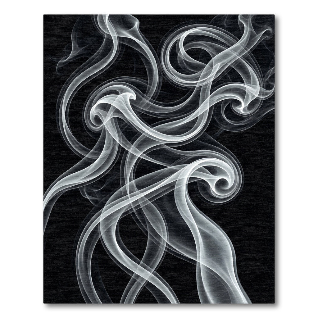 Minimalist Monochrome Abstract Smoke Swirl Rug