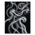 Minimalist Monochrome Abstract Smoke Swirl Rug